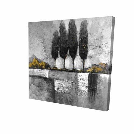 FONDO 16 x 16 in. Industrial Lanscape with Trees-Print on Canvas FO2790594